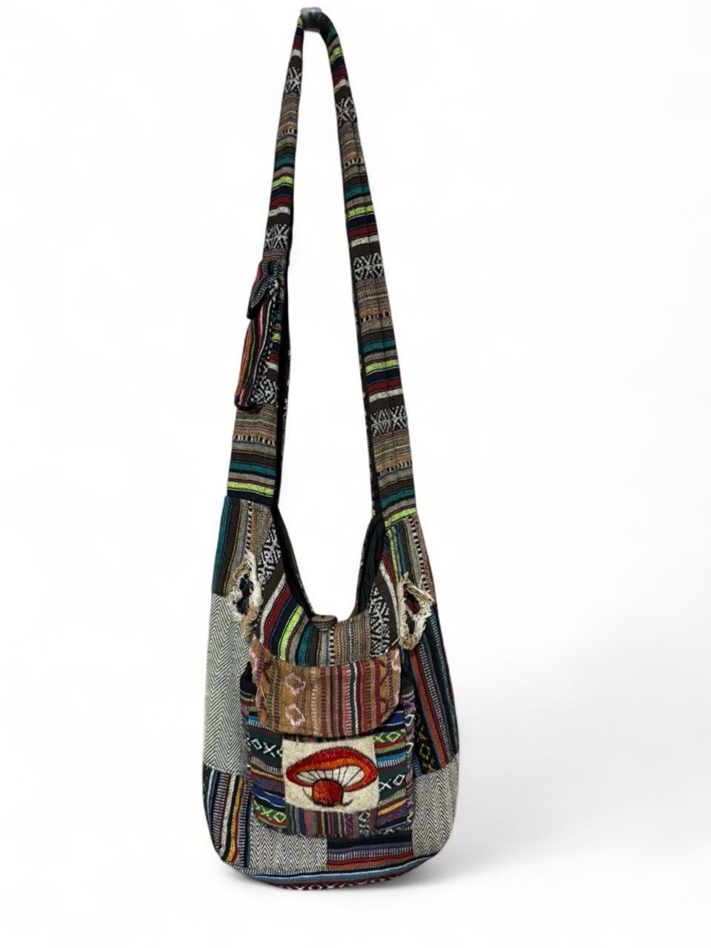 Bohemian Multi‑Color Hobo Sling Bag